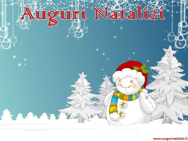 AUGURI NATALIZI PUPAZZO NEVE