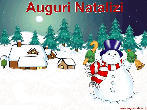 AUGURI NATALIZI PUPAZZO DI NEVE